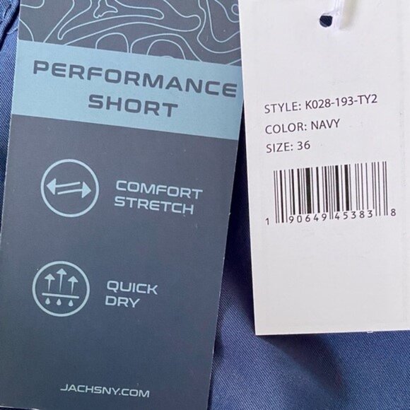 Jach's Men's Tech Shorts, Navy Blue, Size 34-36, NWT - Picture 6 of 6